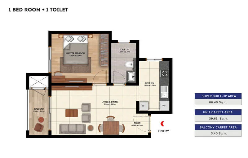 Brigade Belvedere 1 BHK floor plan unit layout Budigere Cross Bangalore 2026 HouseAdda