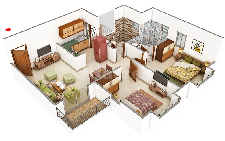 Divyasree Shettigere 2 BHK Luxe floor plan 1250 sqft Bangalore 2026