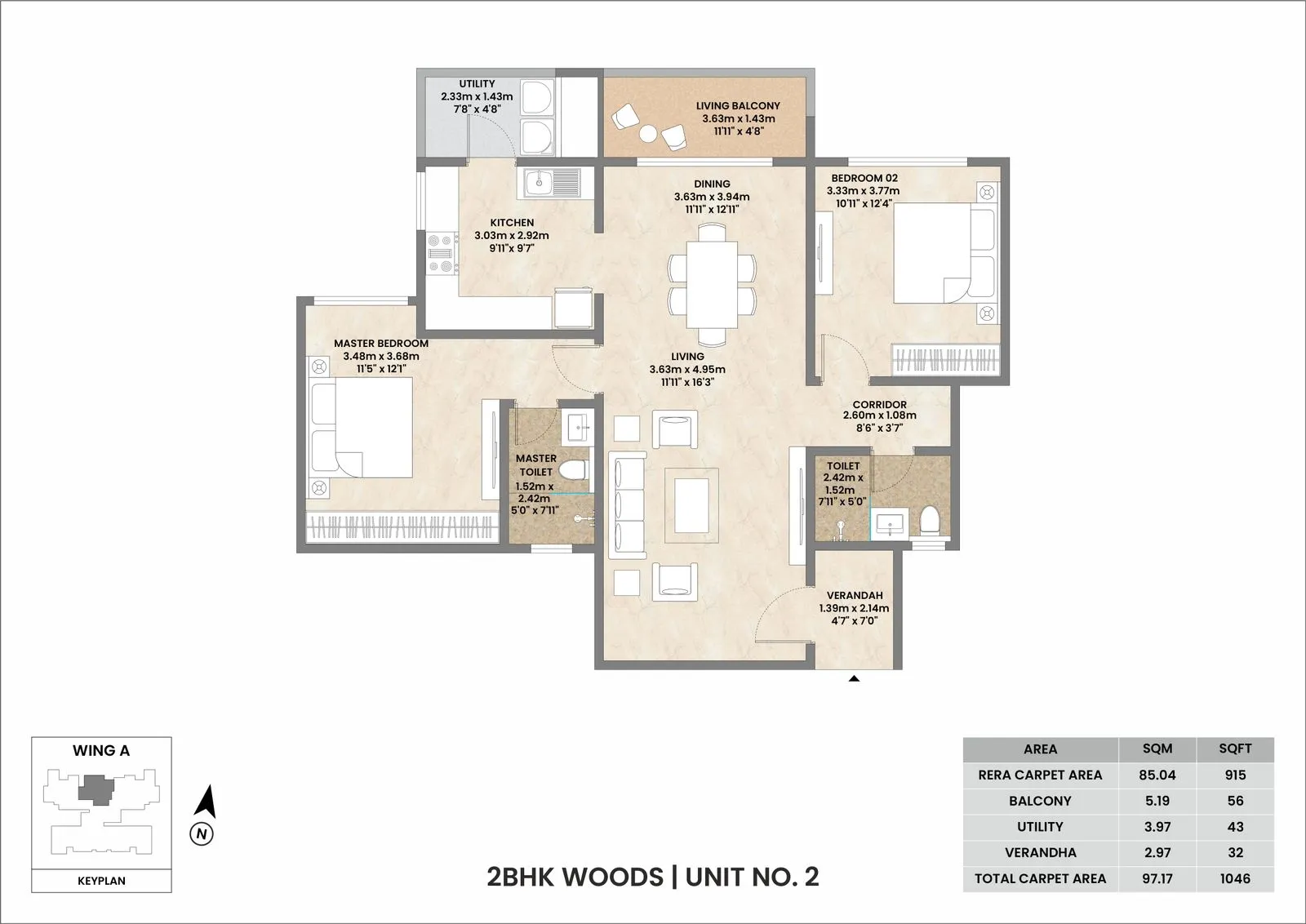 Mahindra Sadahalli 2 BHK floor plan unit layout Sadahalli Bangalore 2026