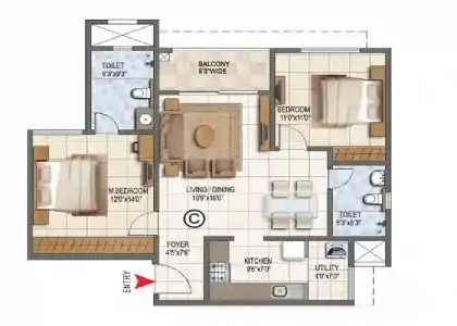 Nikoo Homes Sadahalli 2 BHK floor plan Bangalore 2026 HouseAdda