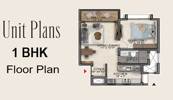 Prestige Hoskote 1 BHK floor plan Hoskote Bangalore 2026 HouseAdda