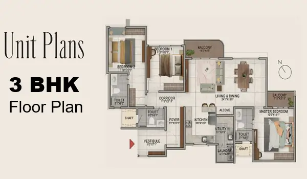 Prestige Hoskote 3 BHK floor plan Hoskote Bangalore 2026 HouseAdda