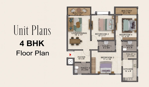 Prestige Hoskote 4 BHK floor plan Hoskote Bangalore 2026 HouseAdda