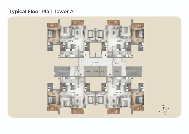 Puravankara Codename Hennur 4 BHK floor plan unit plan Hennur Bangalore 2026 HouseAdda