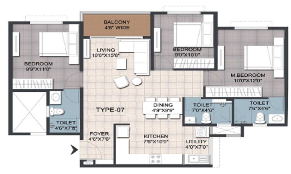 Signature Regal 3.5 BHK floor plan Chandapura Bangalore 2026 HouseAdda