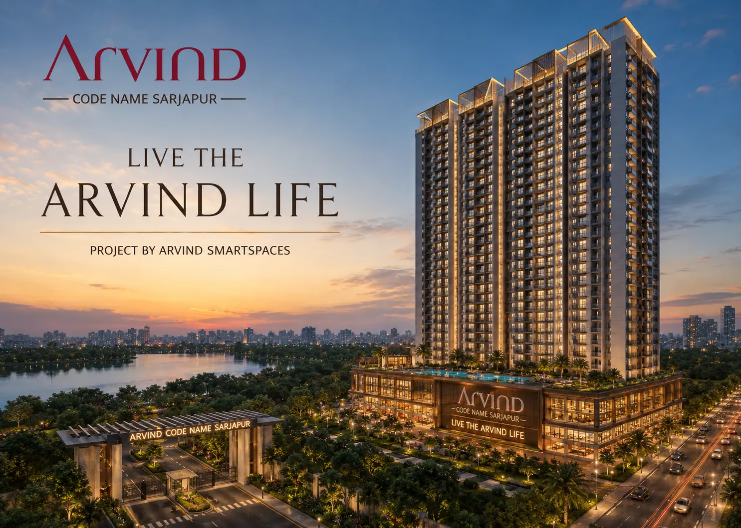 Arvind Codename Sarjapur Road Bangalore — premium 3 & 4 BHK apartments opposite Wipro Office on Sarjapur Main Road by Arvind SmartSpaces