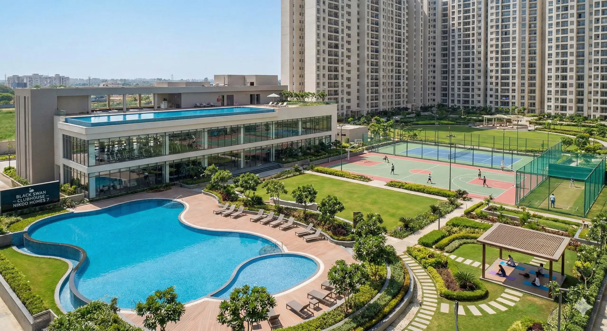 Bhartiya City JP Nagar amenities clubhouse swimming pool gym South Bangalore 2026
