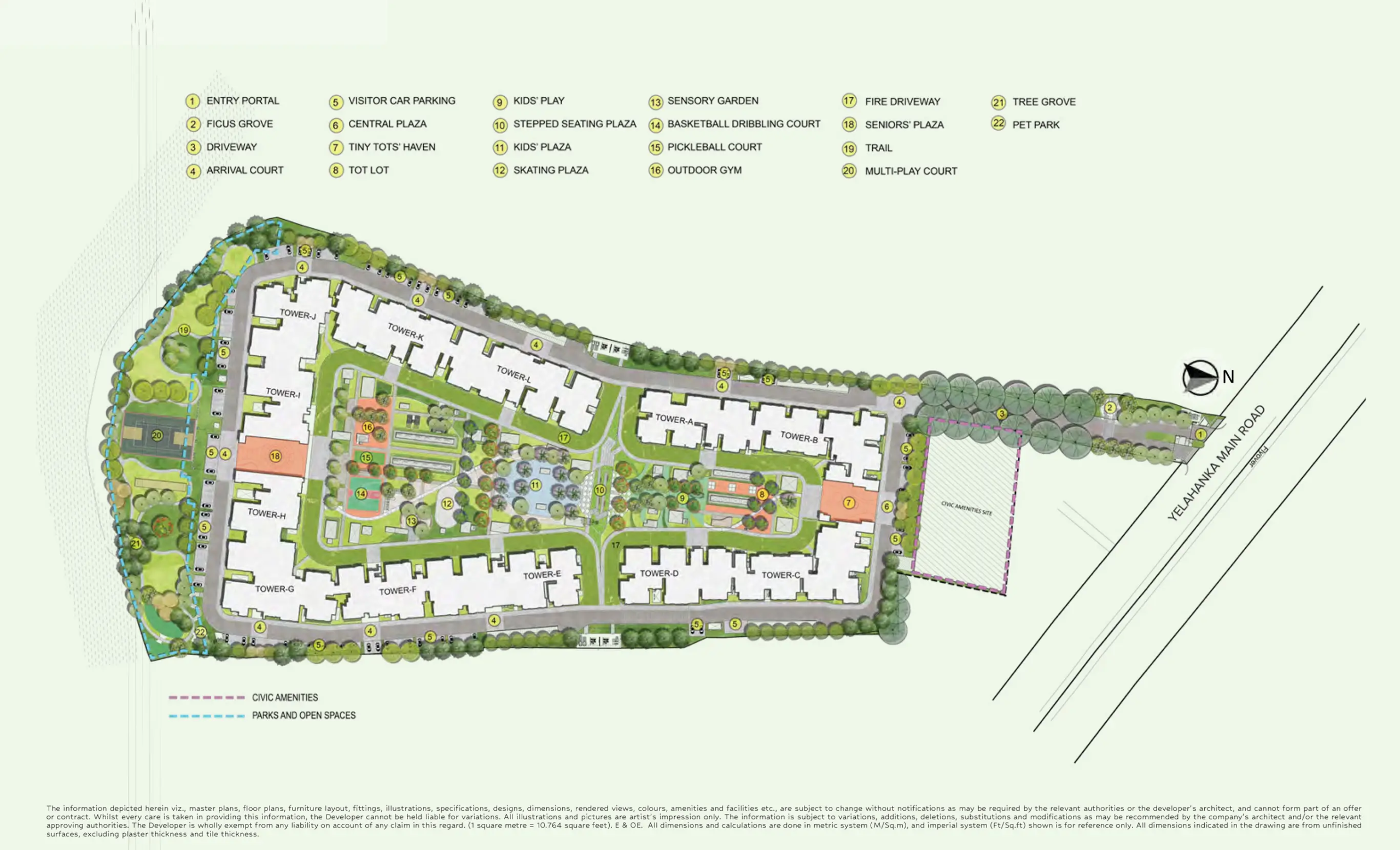 Brigade Eternia master plan — 14 acres site layout Yelahanka North Bangalore 2026