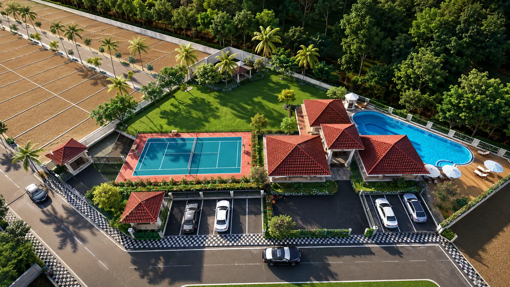 CKPC Devanahalli Plots amenities — clubhouse, swimming pool, gymnasium, sports courts Bangalore 2026