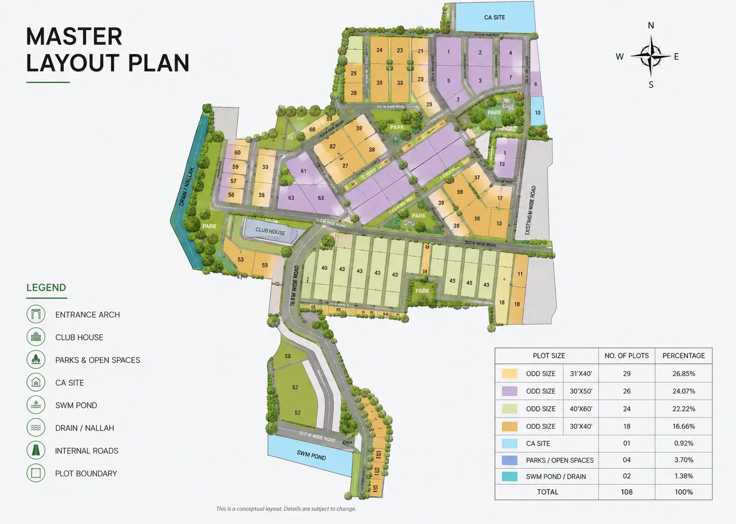 CKPC Devanahalli Plots master plan — 100-acre villa plotted layout near NH 207, Devanahalli Bangalore 2026