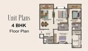 Godrej Bannerghatta Road 4 BHK floor plan 2700 sq ft Bangalore 2026 HouseAdda