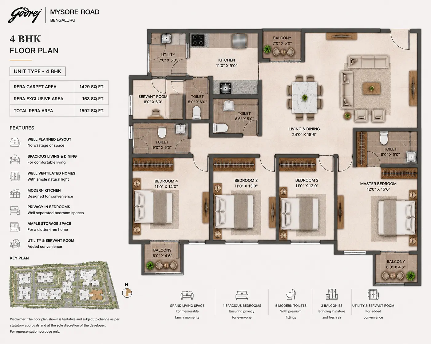 Godrej Mysore Road 4 BHK floor plan layout Bangalore 2026