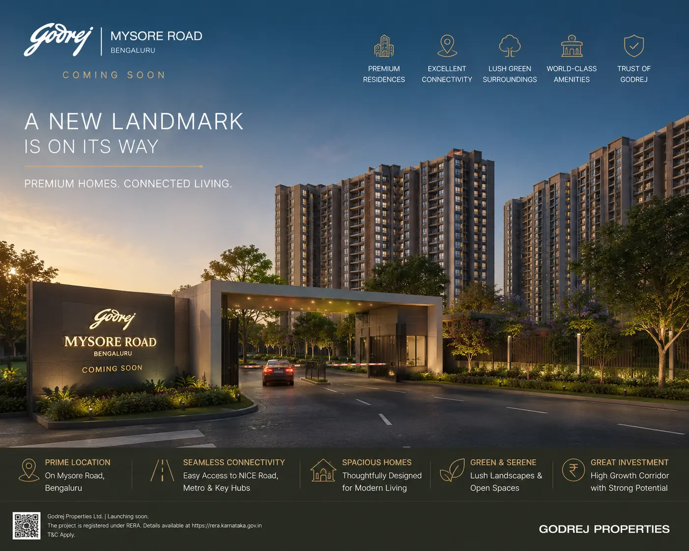 Godrej Mysore Road Bangalore 2026 — upcoming premium township elevation on Mysore Road by Godrej Properties