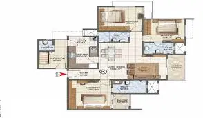Godrej Vanantara 3 BHK floor plan 1650 sqft Bannerghatta Road Bangalore 2026