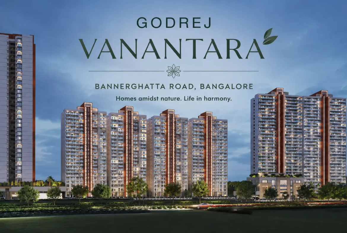 Godrej Vanantara Bannerghatta Road Bangalore 2026 — luxury residential apartments elevation view