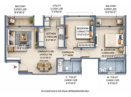 Godrej Woods Thanisandra 2 BHK floor plan 1190-1240 sq.ft Kogilu North Bangalore 2026