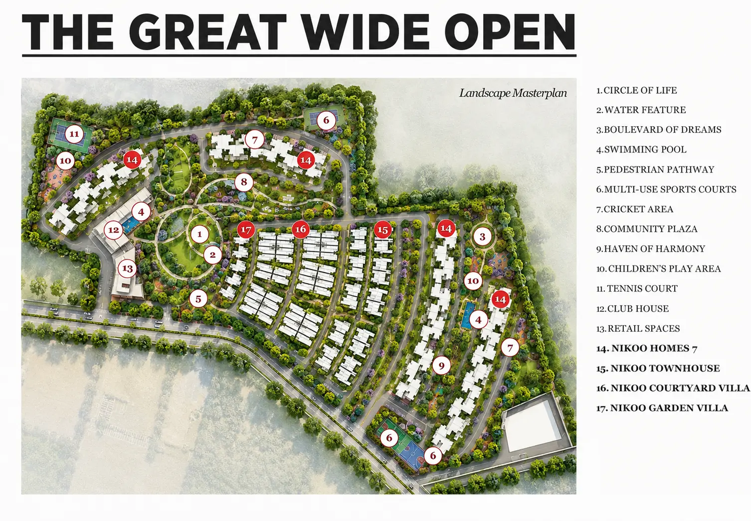 Nikoo Homes 8 master plan — 12 acres site layout Thanisandra Main Road Bangalore 2026