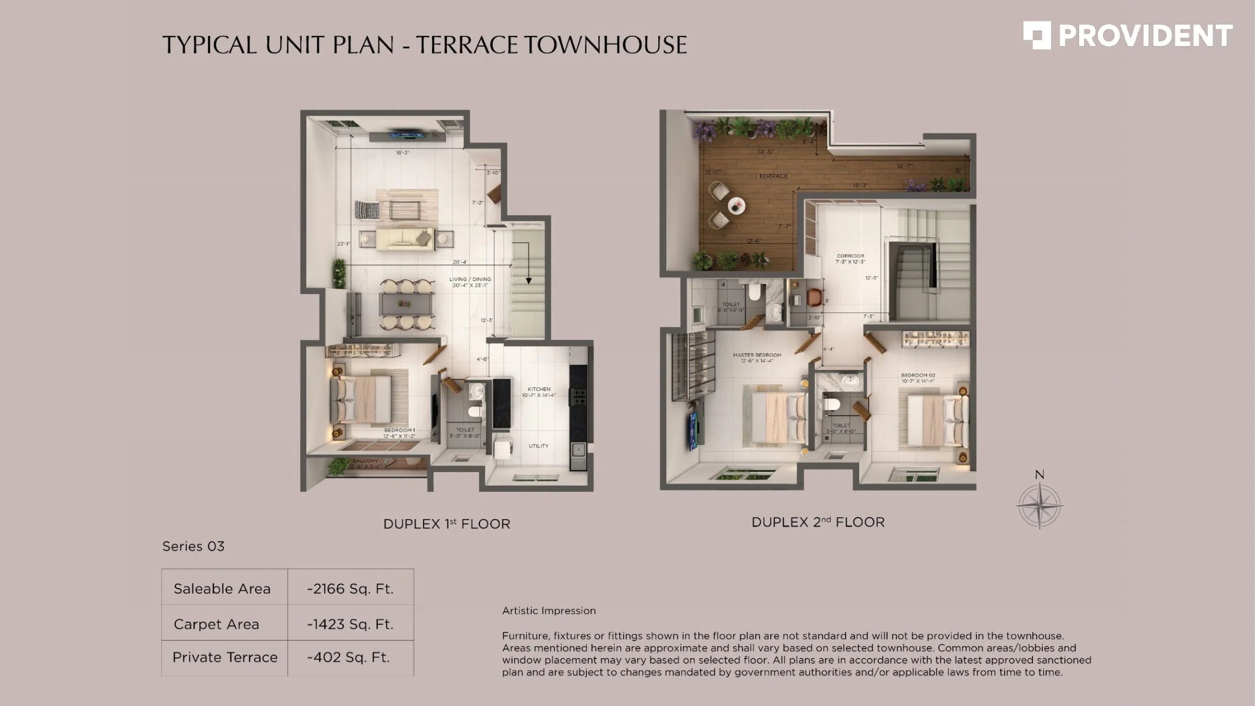 Provident Deansgate 3 BHK Duplex Imperium floor plan 2,173 sqft IVC Road North Bangalore 2026