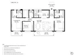 Purva Codename Hennur 3 BHK Study floor plan Hennur Road Bangalore 2026 HouseAdda