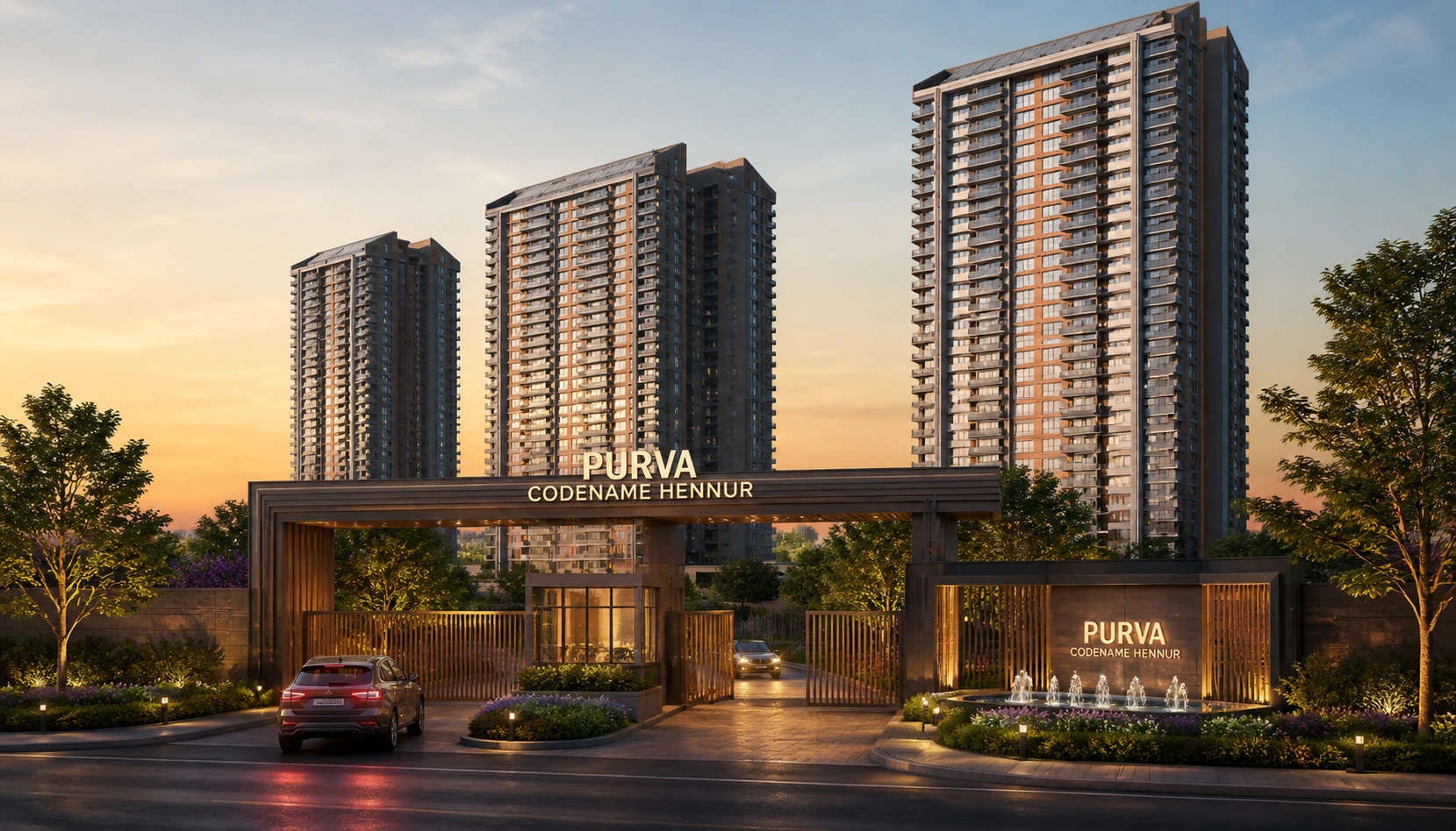 Purva Codename Hennur Bangalore elevation exterior ultra-luxury apartments 2026 - HouseAdda
