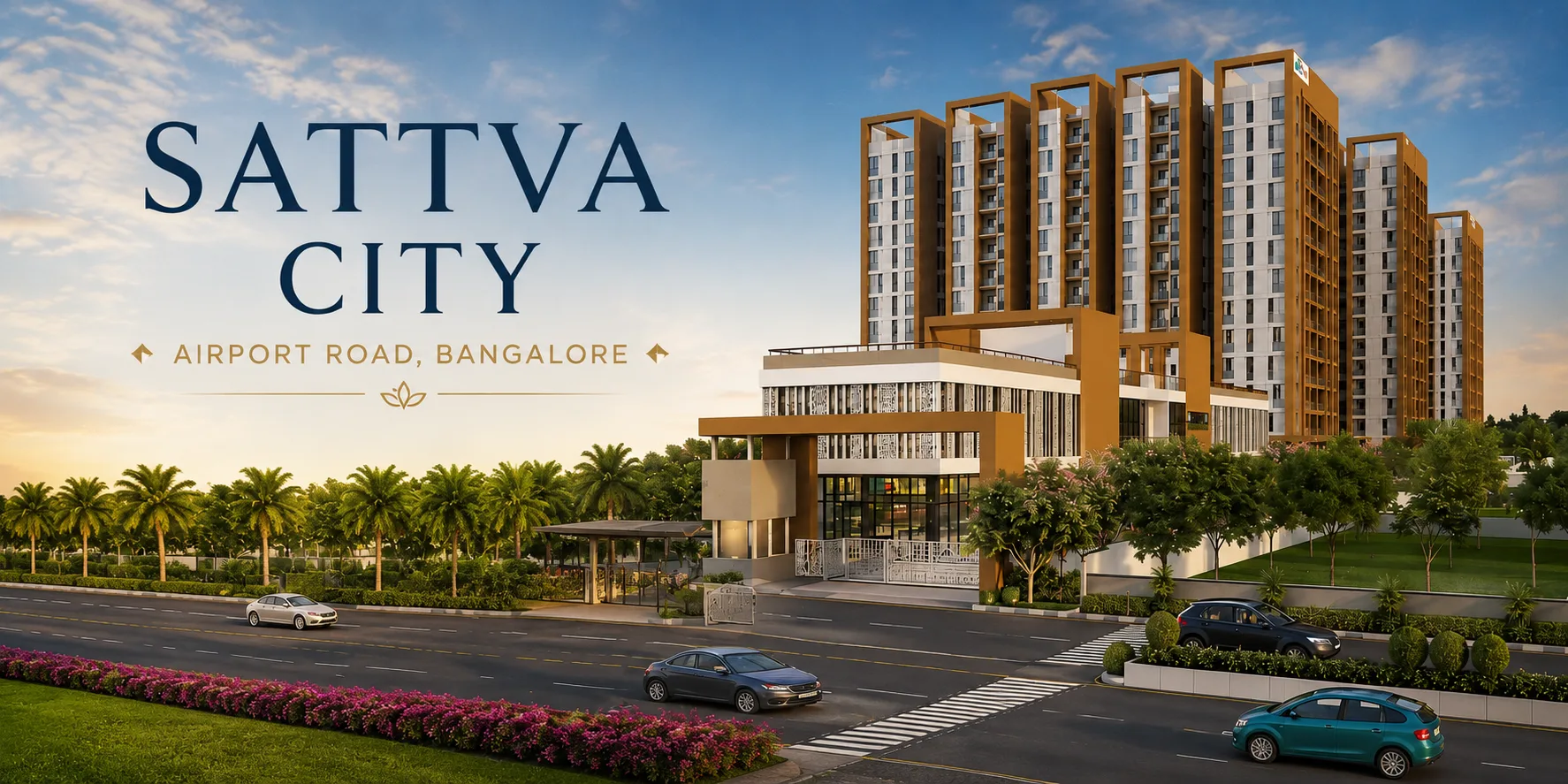 Sattva City Airport Road Bangalore 2026 — luxury residential township elevation view Devanahalli Chikkajala