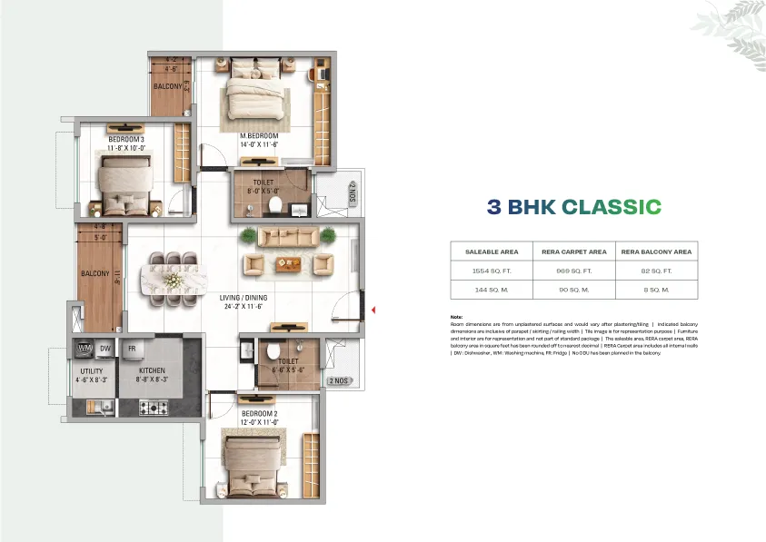 TVS Emerald Altura 3 BHK Classic floor plan Sathanur Thanisandra Road Bangalore 2026 HouseAdda