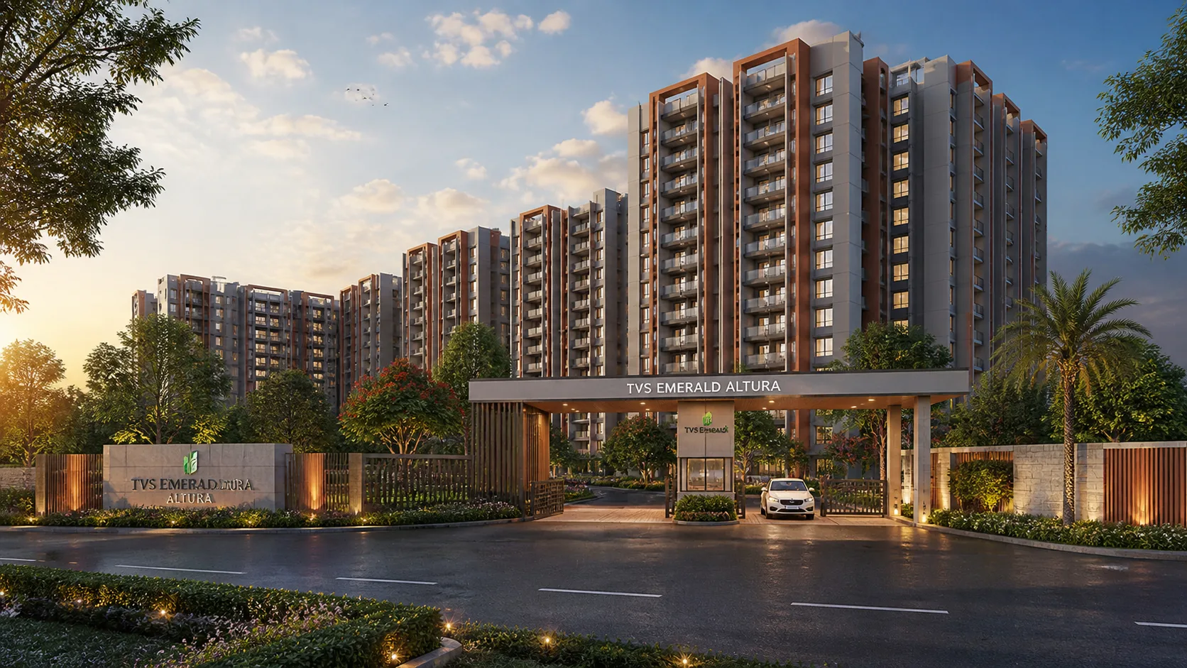 TVS Emerald Altura Sathanur Bangalore elevation exterior luxury apartments 2026 - HouseAdda