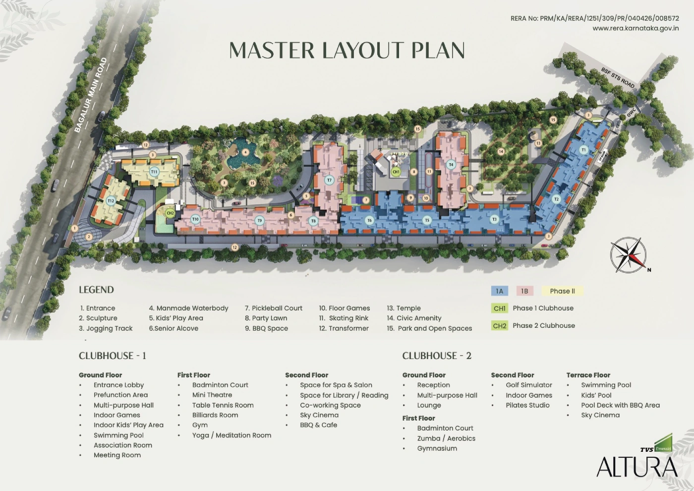 TVS Emerald Altura master plan site layout Sathanur Thanisandra Road Bangalore 2026 HouseAdda