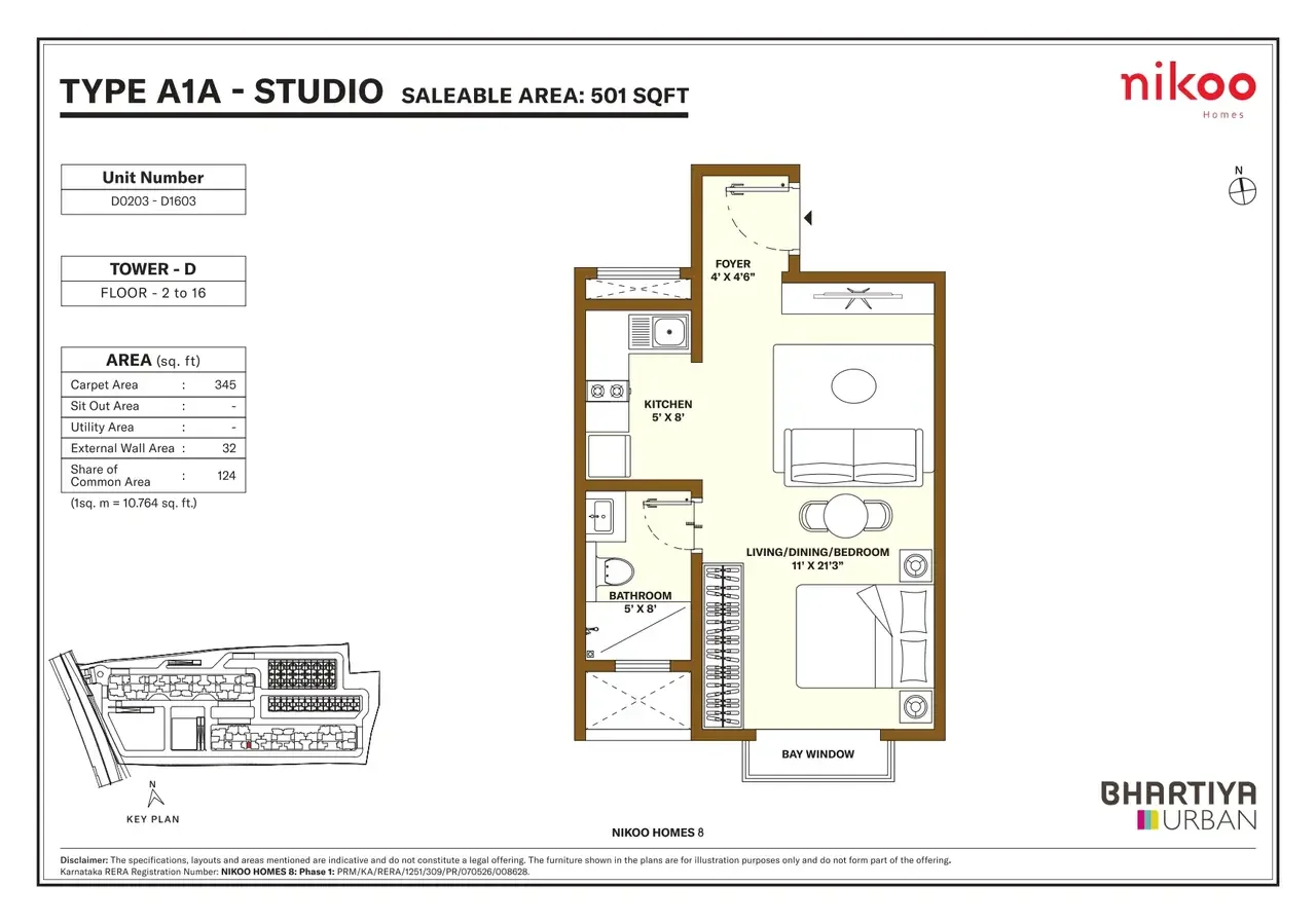 Nikoo Homes 8 3.5 BHK study room floor plan 2006 sqft Bellahalli Bangalore 2026