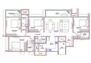Arvind Sylva 4 BHK master plan