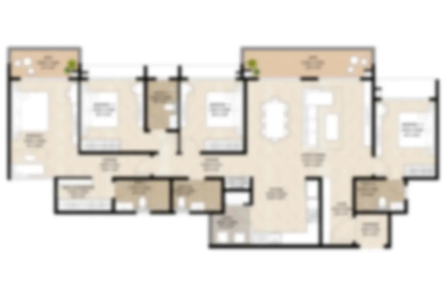 Mahindra Blossom Whitefield 3.5 BHK floor plan