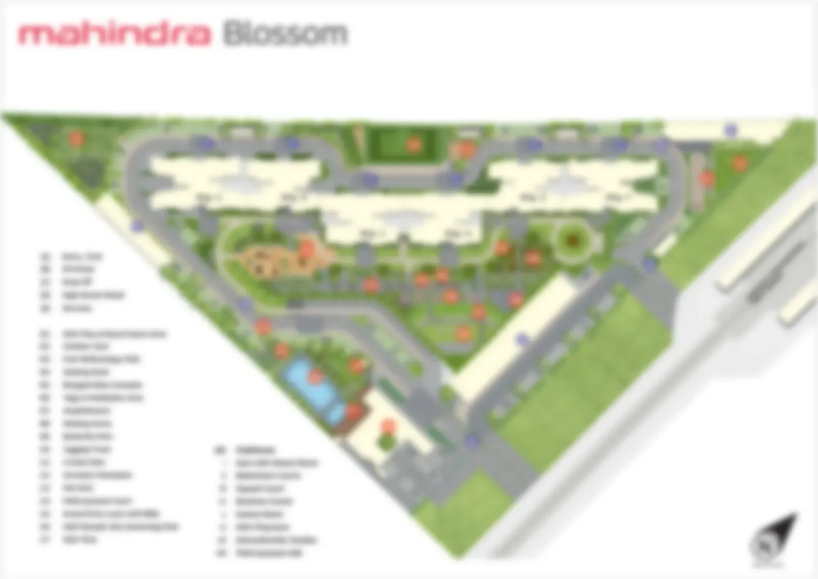 Mahindra Blossom Whitefield master plan — 6 towers across 8 acres