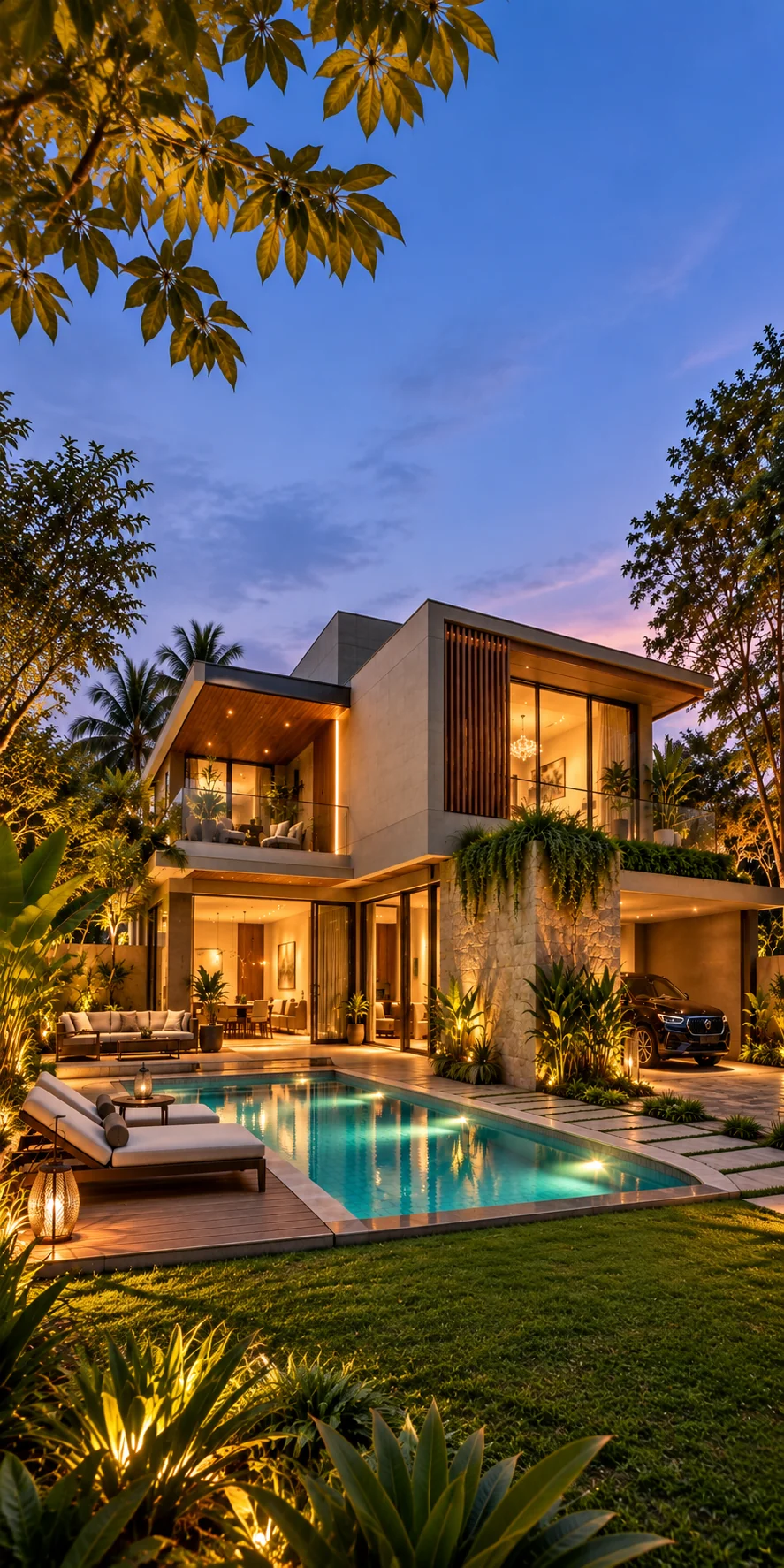 DSR Elixir villa elevation with pool and landscaped garden off Old Madras Road