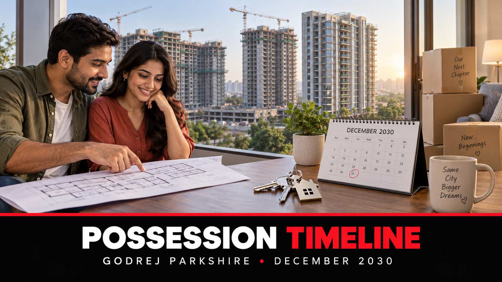 Godrej Parkshire possession timeline December 2030