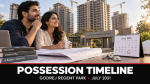 Godrej Regent Park possession timeline July 2031