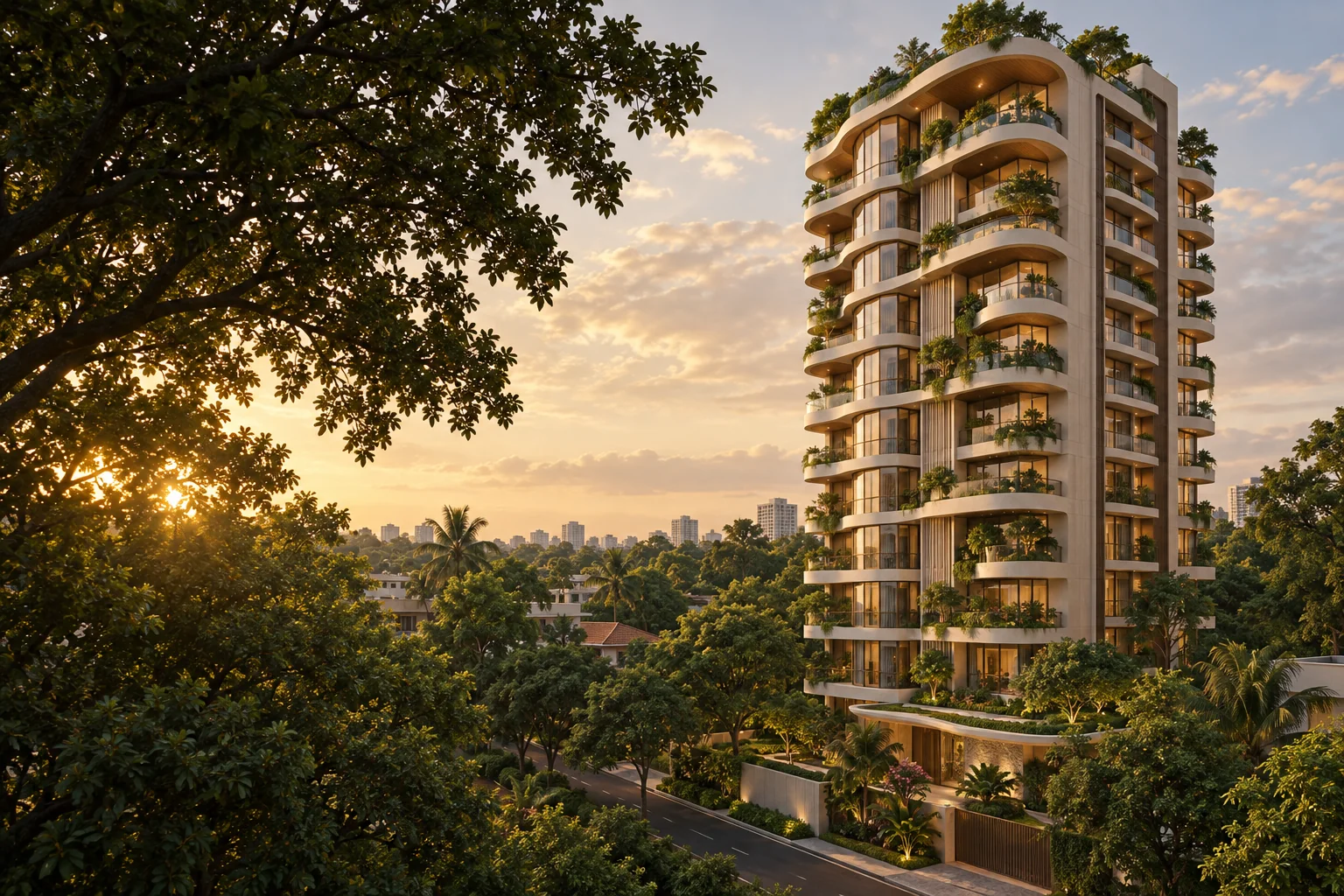 Bodhi Jayanagar architectural concept illustration