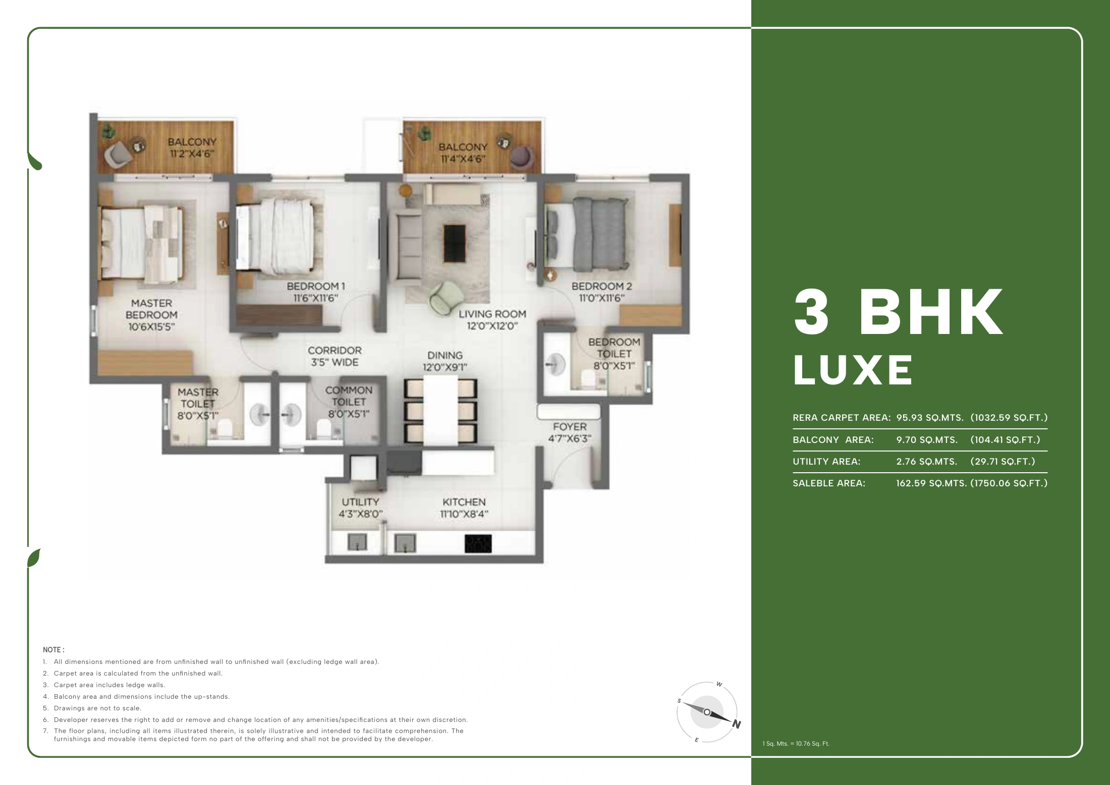 Godrej Parkshire 3 BHK Luxe