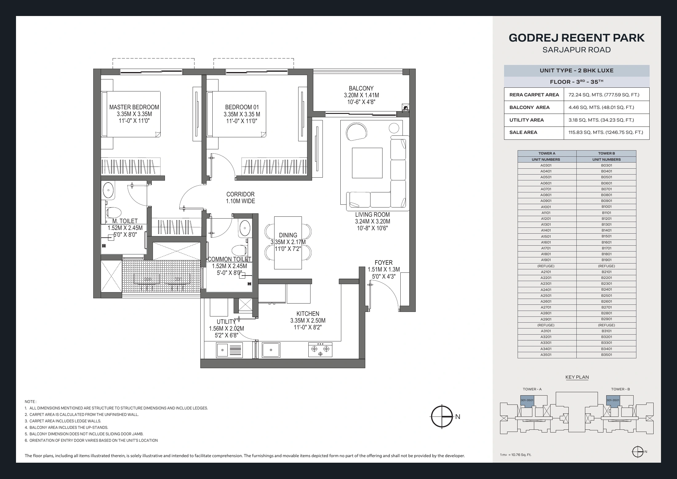 Godrej Regent Park 2 BHK layouts floor plan sheet 5