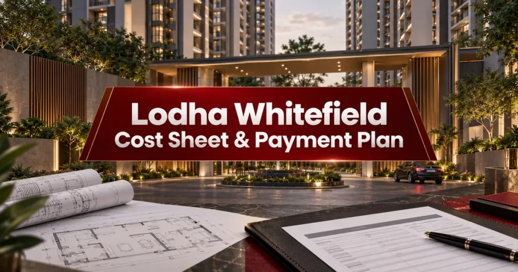 Lodha Whitefield cost sheet and payment plan guide