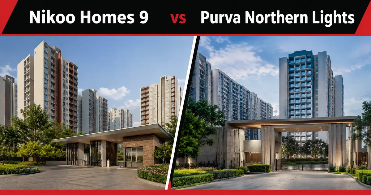 Nikoo Homes 9 vs Purva Northern Lights: KIADB Comparison