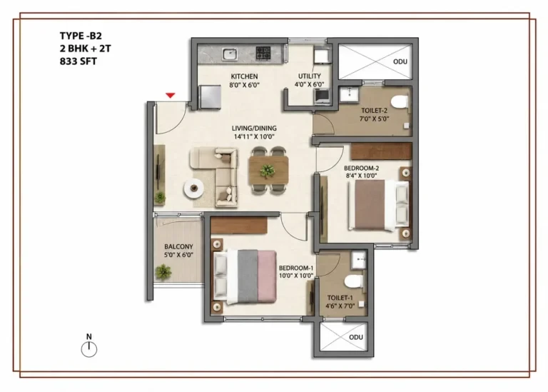 Prestige Parklane published floor plan