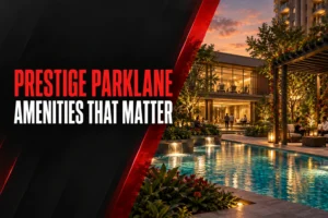 Prestige Parklane Amenities: Which Facilities Will You Actually Use? — conceptual red and black editorial illustration