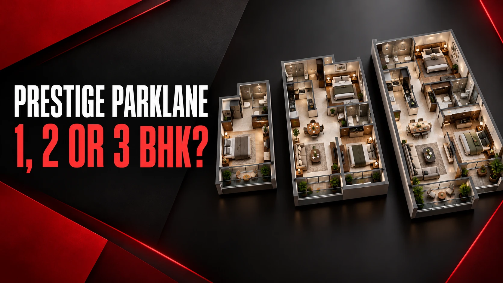 Prestige Parklane layouts guide: red and black conceptual editorial cover