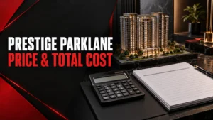 Prestige Parklane price guide: red and black conceptual editorial cover