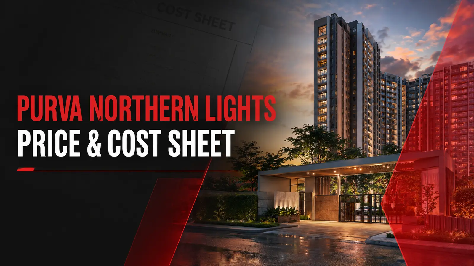 Purva Northern Lights price and cost sheet guide for apartments near KIADB Aerospace Park