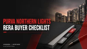 Purva Northern Lights RERA buyer checklist cover with a document folder and three phase dividers.