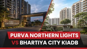 Purva Northern Lights vs Bhartiya City KIADB apartment project comparison