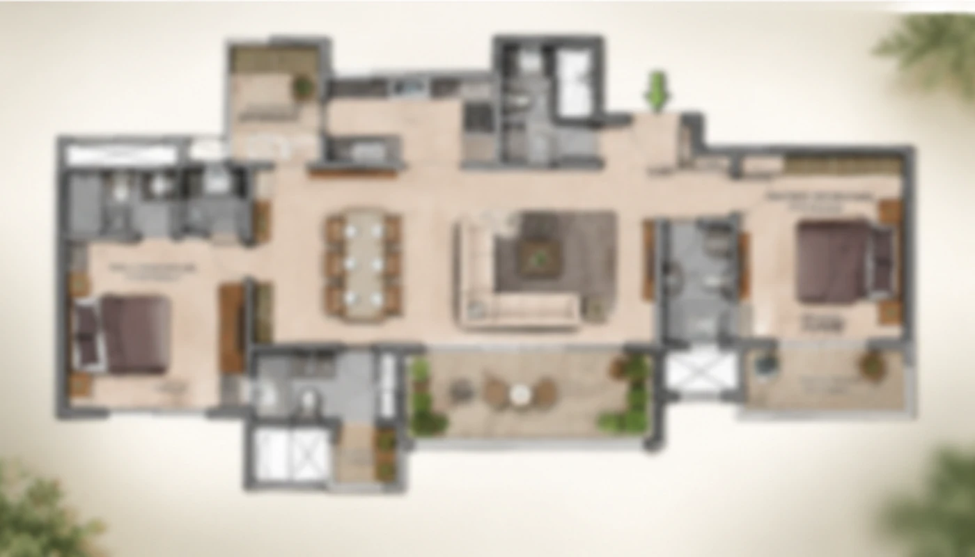 SOBHA Hennur Road 3.5 BHK floor plan North Bangalore
