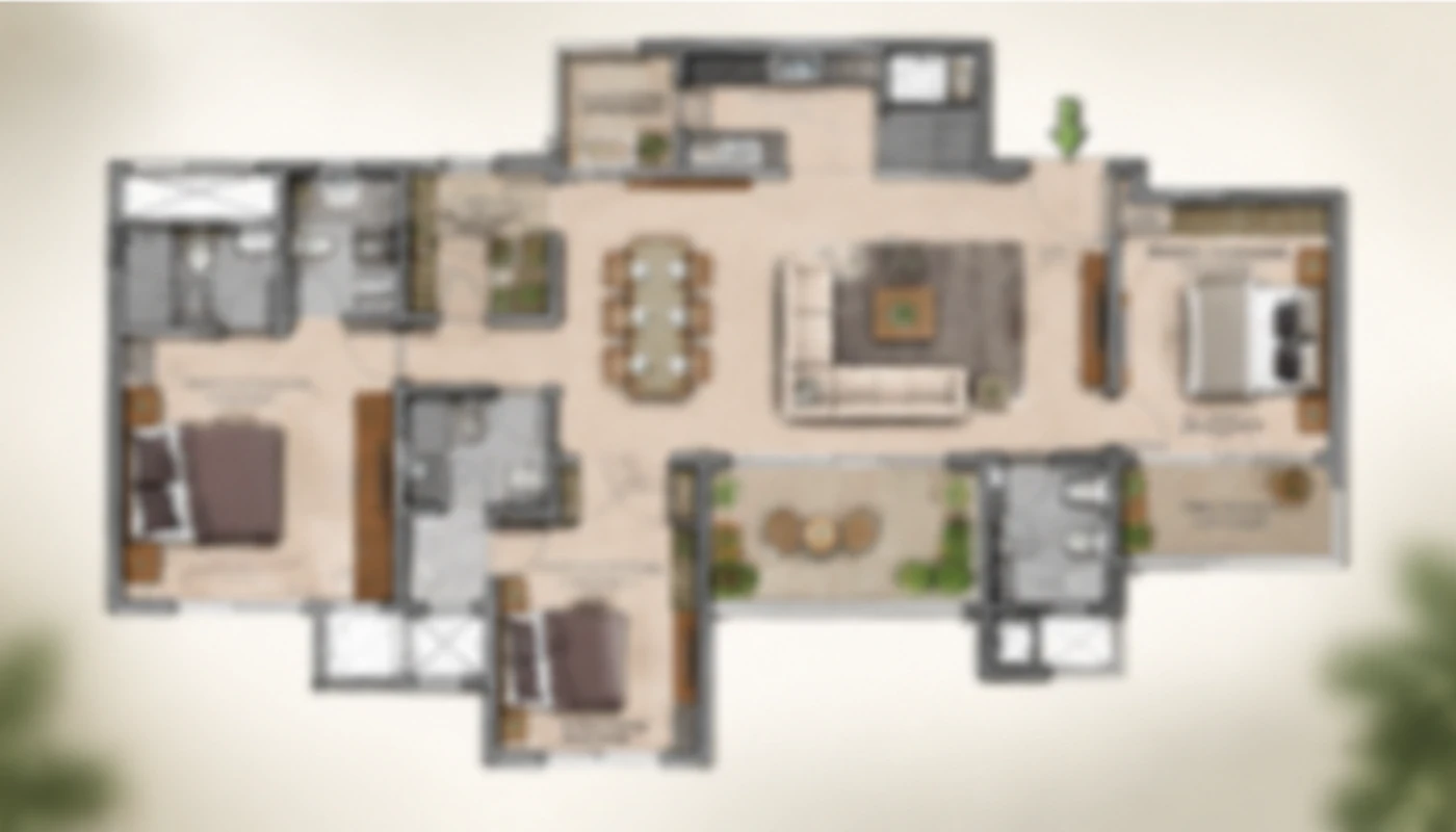 SOBHA Hennur Road 4 BHK floor plan North Bangalore