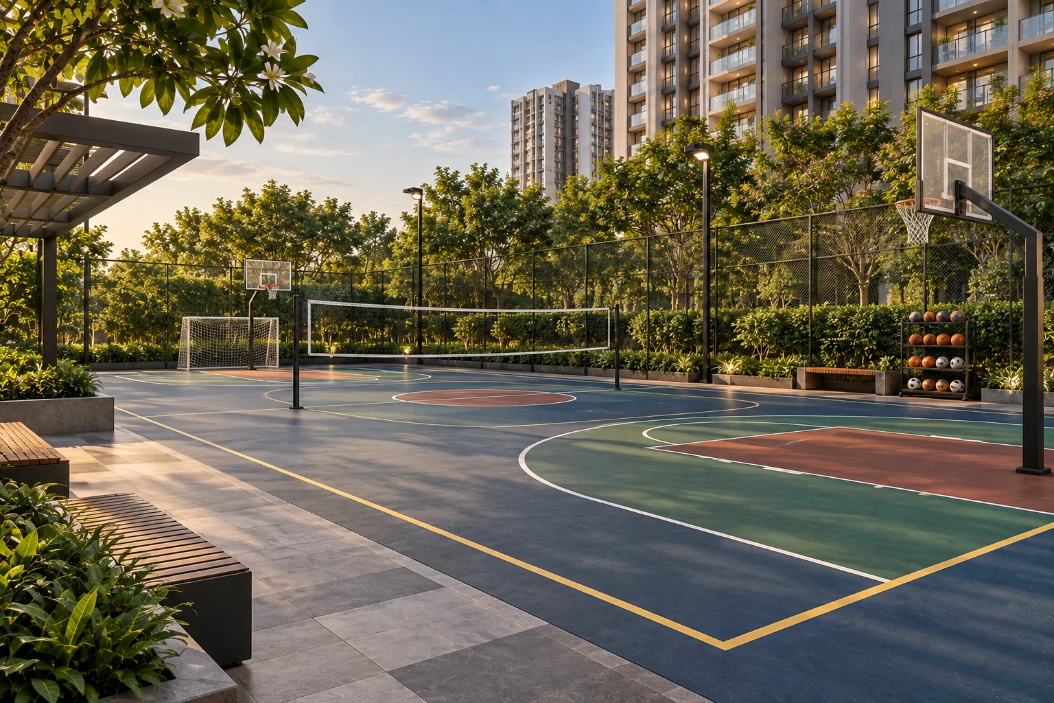 Sports court at DSR Elixir Whitefield